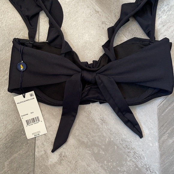 Polo RL Solid Ruffle Underwire Bikini Top- NWT - Picture 6 of 6
